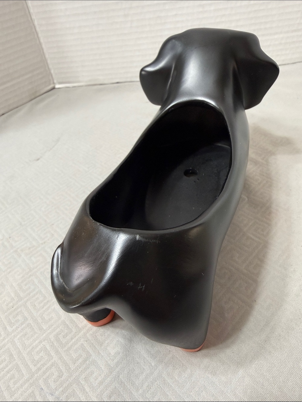 Allen Designs Baby Otis Dachshund Dog Figurine Planter Black with Orange Accents - Picture 11 of 11